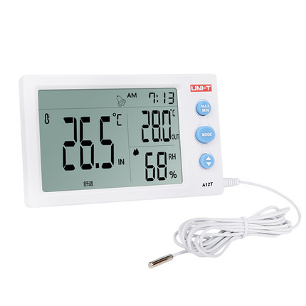 优利德数字大屏温湿度计 家用室内婴儿房电子温度计湿度计室外