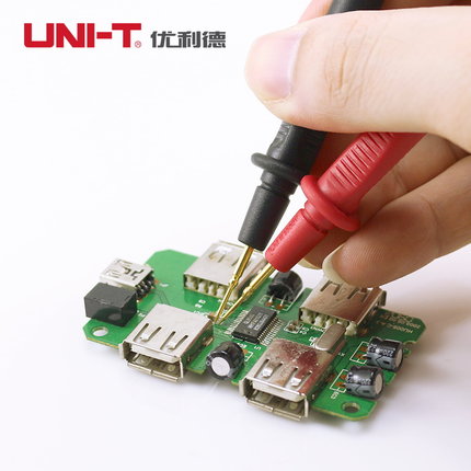 特细特尖镀金铜针表笔 数字万用万能表通用型表笔测试线 600V/10A