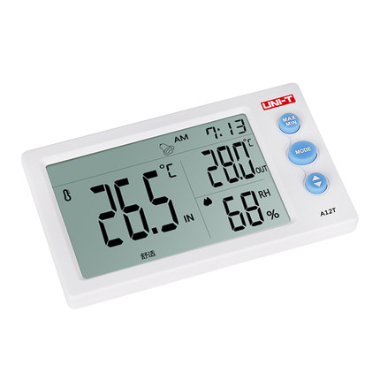 优利德数字大屏温湿度计 家用室内婴儿房电子温度计湿度计室外