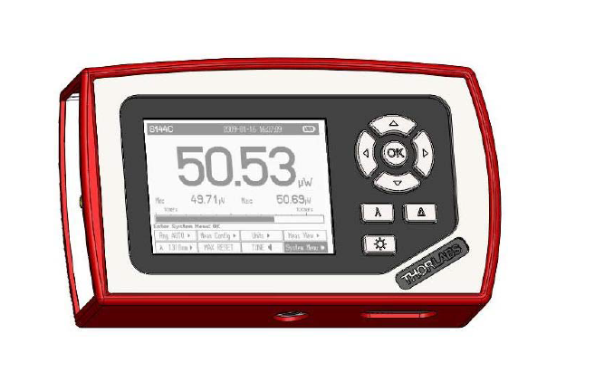 PM130D - 数字电源和能量控制台，超薄硅传感器，400 nm - 1100 nm，500 pW - 500 mW