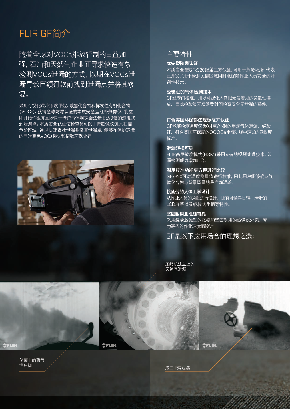 FLIR GFx320易燃易爆气体泄漏检测红外热像仪 本质安全防爆型