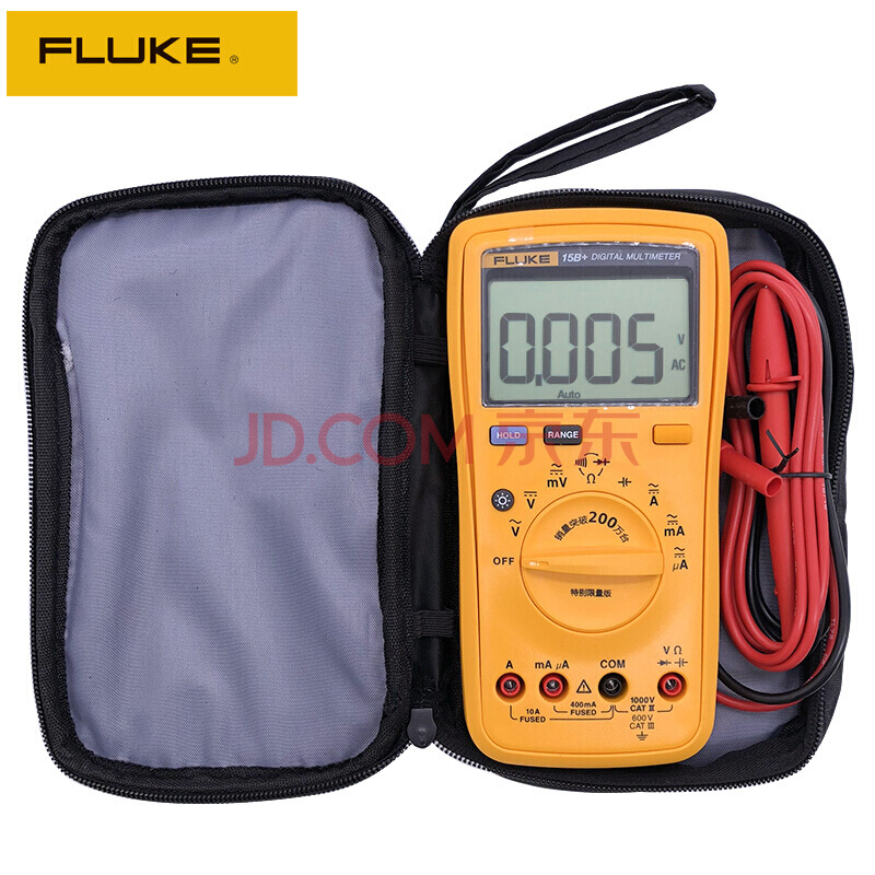 FLUKE福禄克15B+ 17B+数字万用表福禄克18B+经济型数字万用表LCD质保3年保修 FLUKE DMM11A保险管