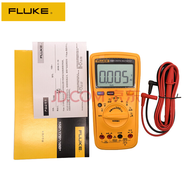 FLUKE福禄克15B+ 17B+数字万用表福禄克18B+经济型数字万用表LCD质保3年保修 FLUKE DMM11A保险管