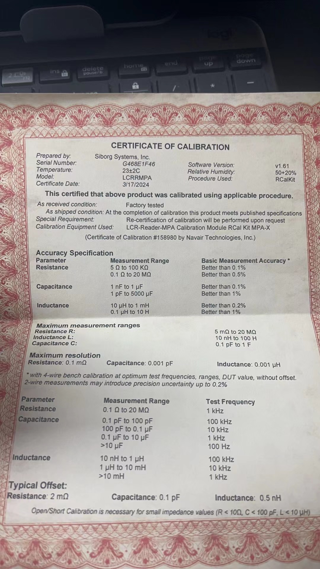 MPA:多用途一体式测试仪镊子电桥;LCR 加拿大