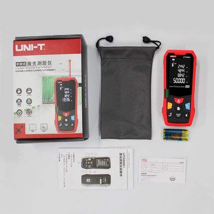 优利德50米激光测距仪高精度红外线量房仪室内装修测量手持电子尺