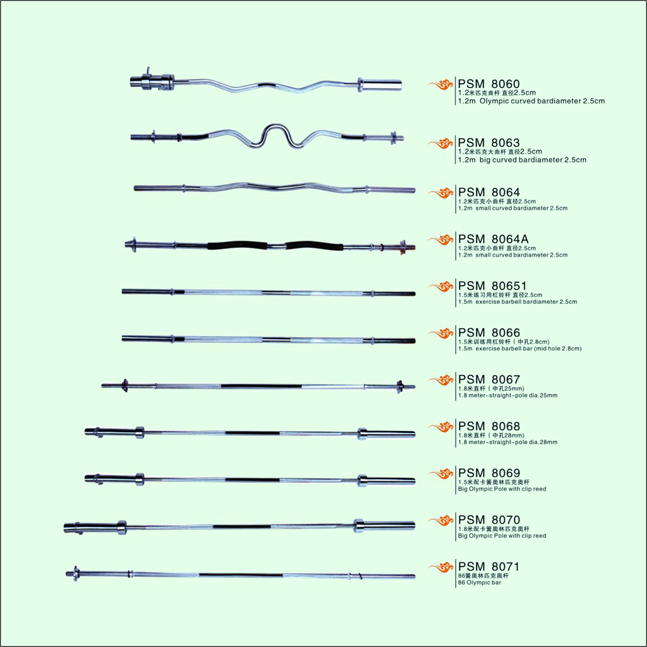 Straight bar/curved bar