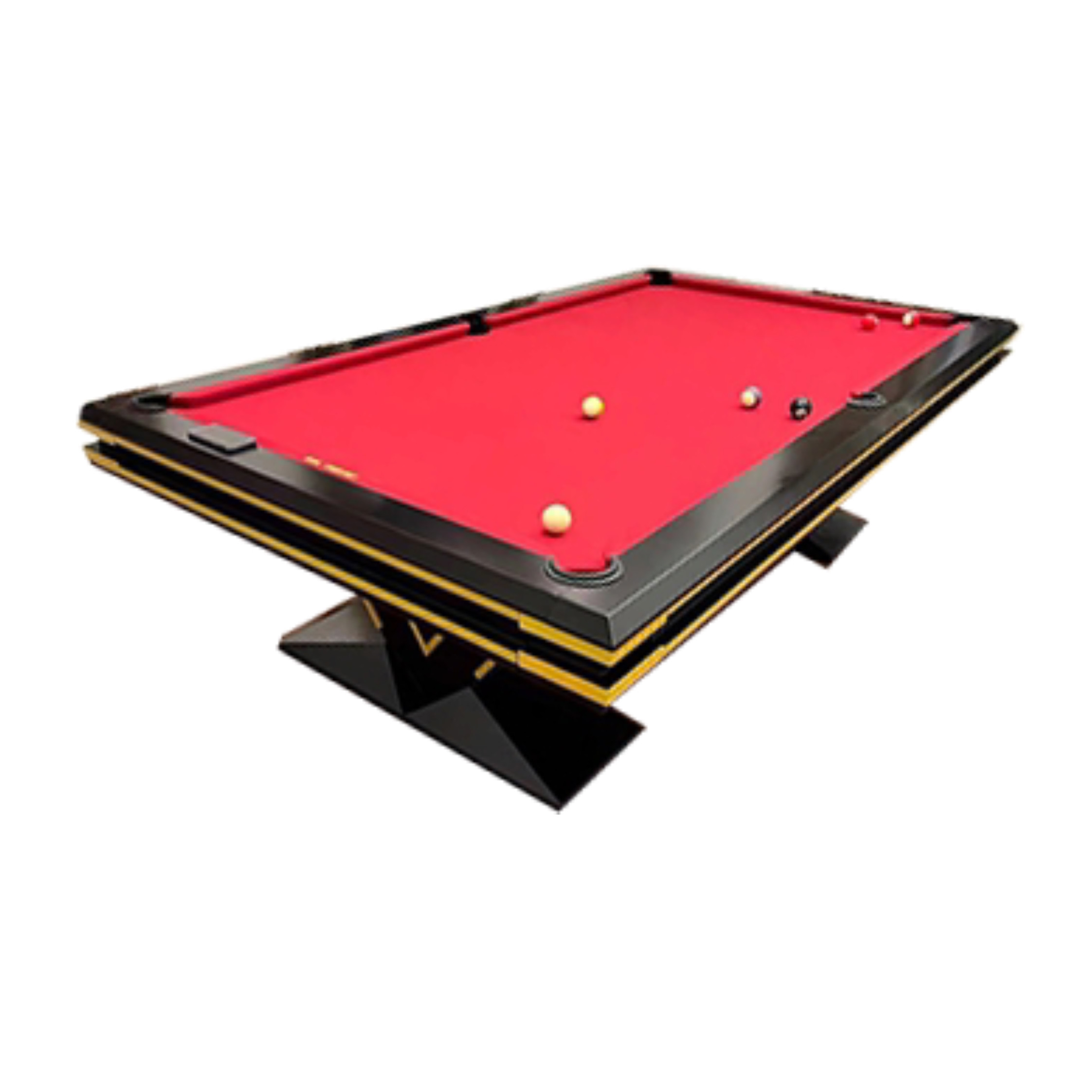 V-shaped leg fancy billiard table