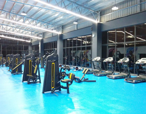 A supporting gym in an enterprise in Shunde