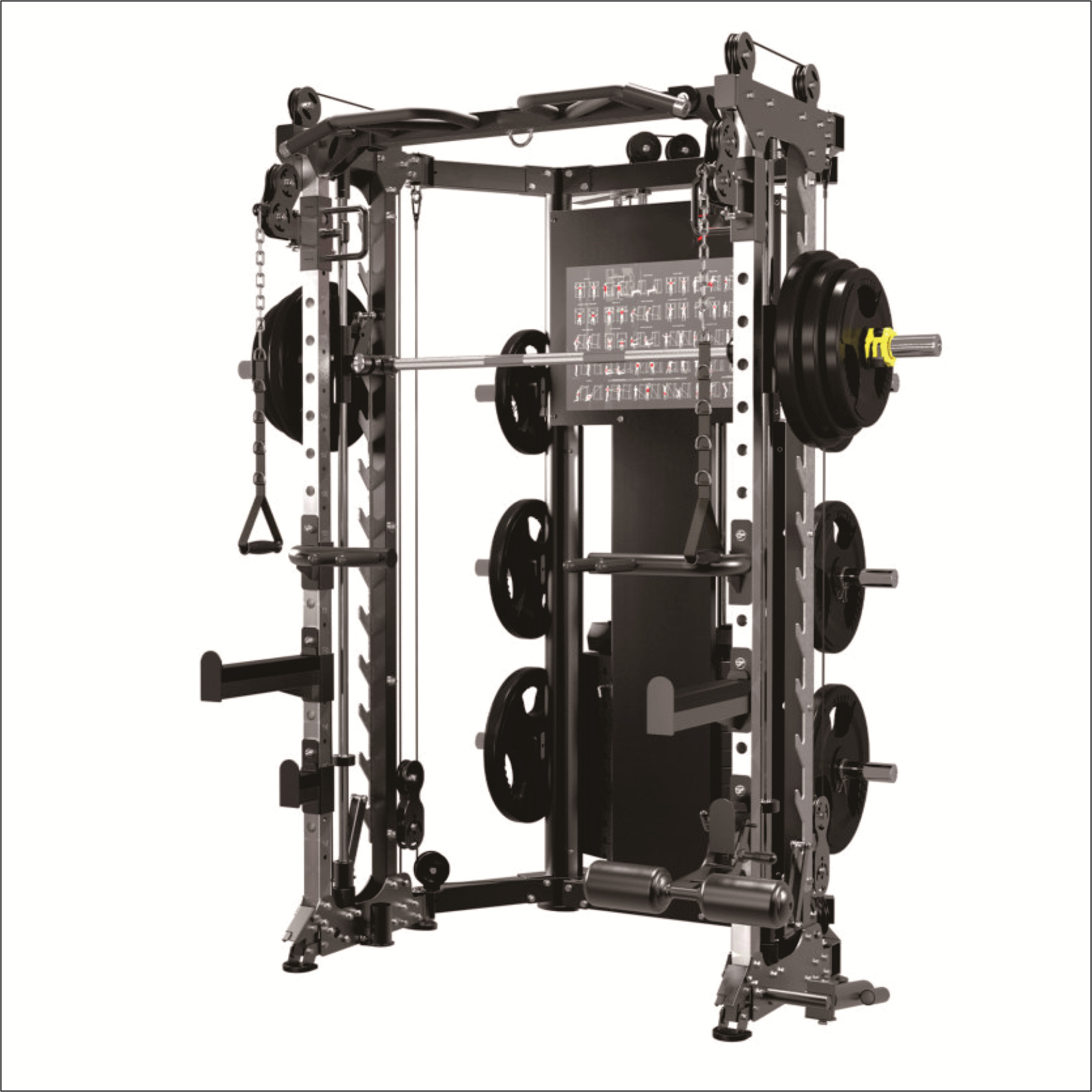 Multi-functional folding Smith Trainer 3093
