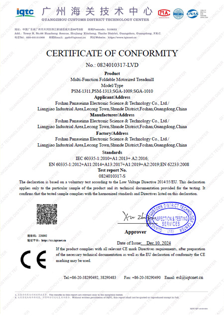 PANASEIMA CE Certificate