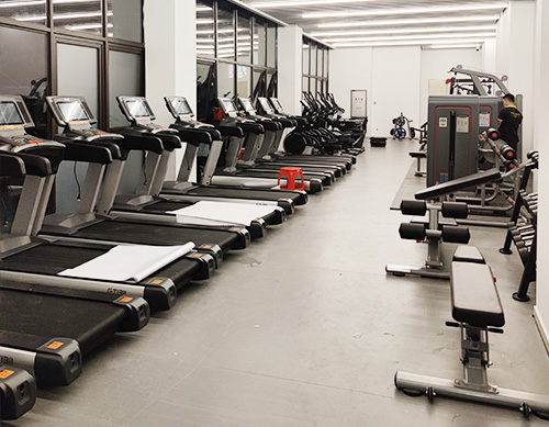 Fitness room of a company in Guangzhou