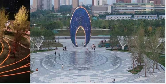 先朗照明｜发光砖遭遇持续暴雨水浸，性能依旧，项目实探！