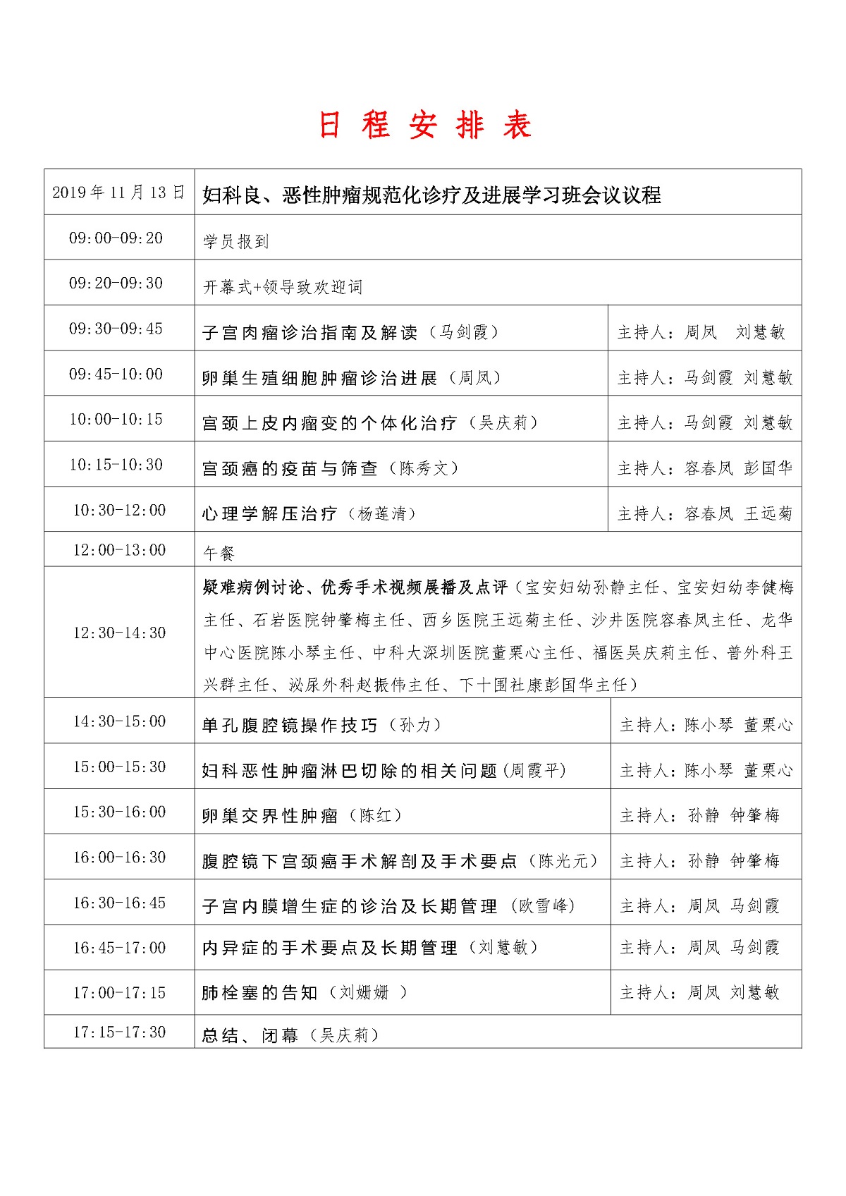 妇科良、恶性肿瘤规范化诊疗及进展学习班会议