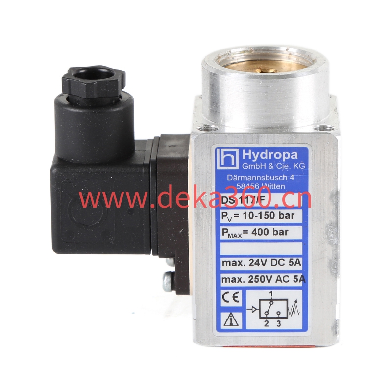 德国HYDROPA压力继电器DS117/F PV=10-150bar