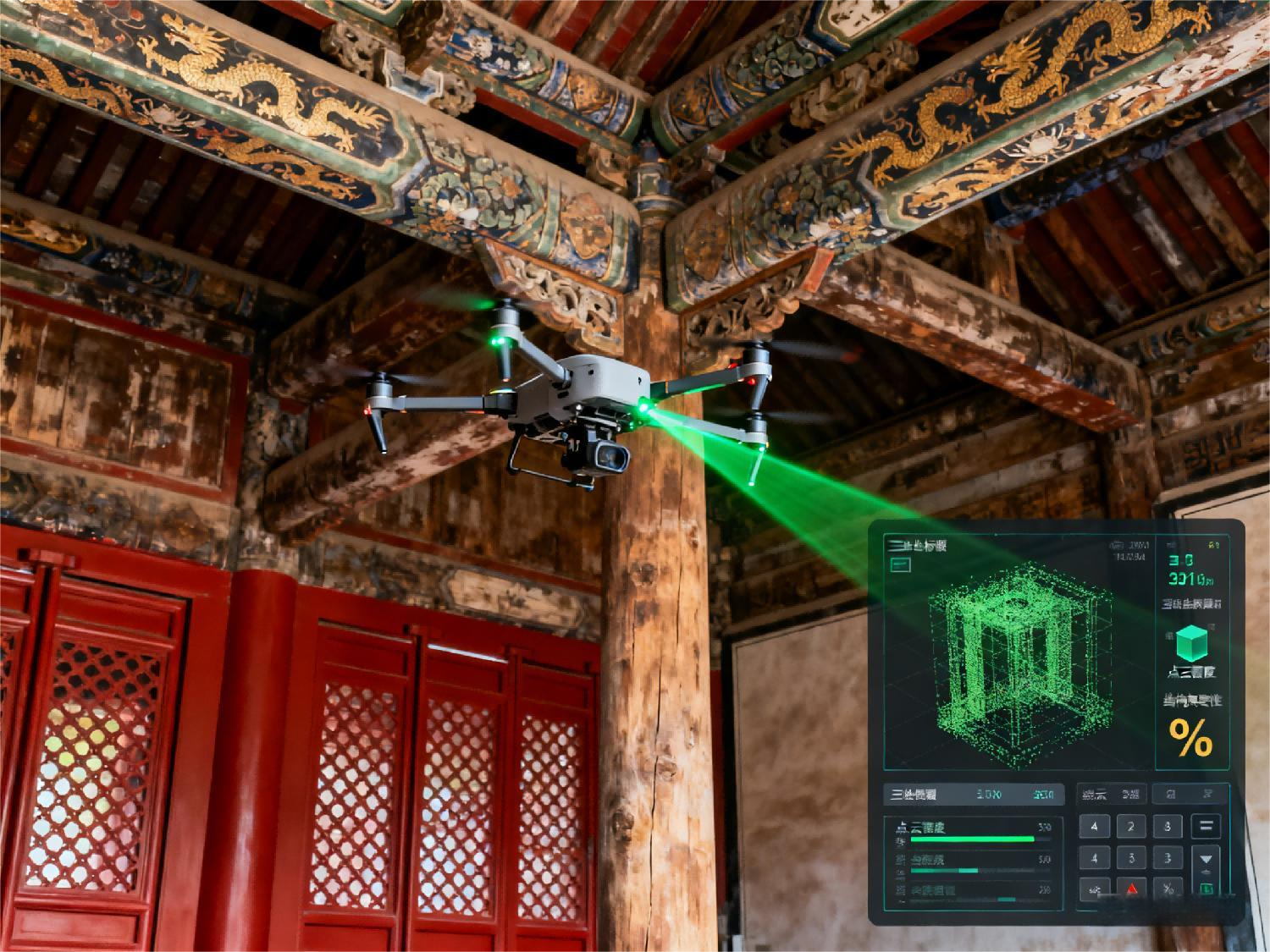 非遗古建筑室内扫描建模