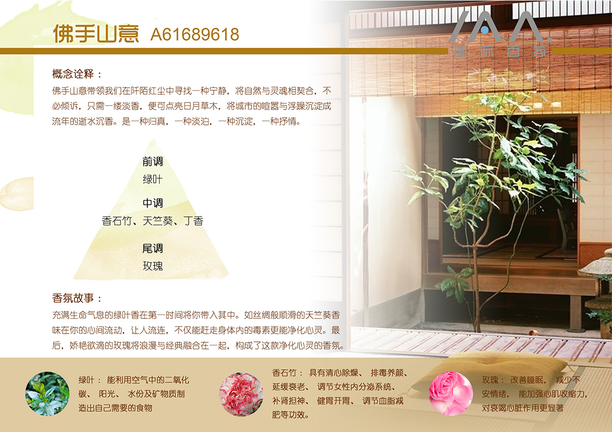 IAA国际香氛佛手山意香型精油