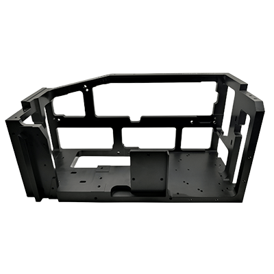 Electro optics parts frame aluminum machined