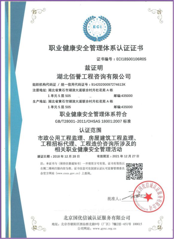 ISO职业健康安全管理体系