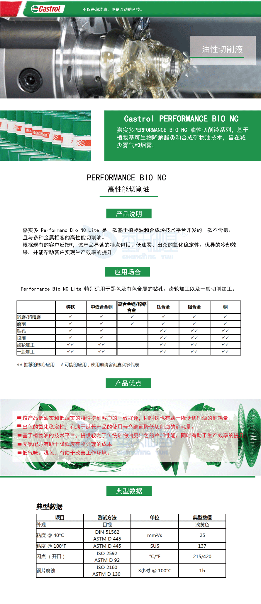 高性能切削油