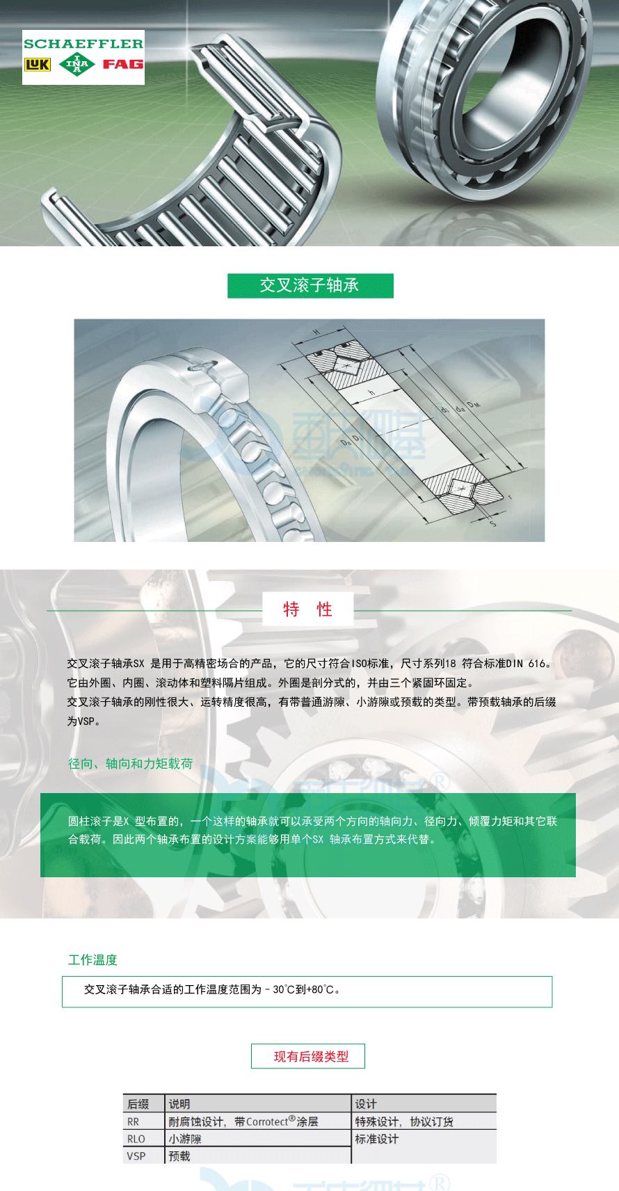交叉滾子軸承