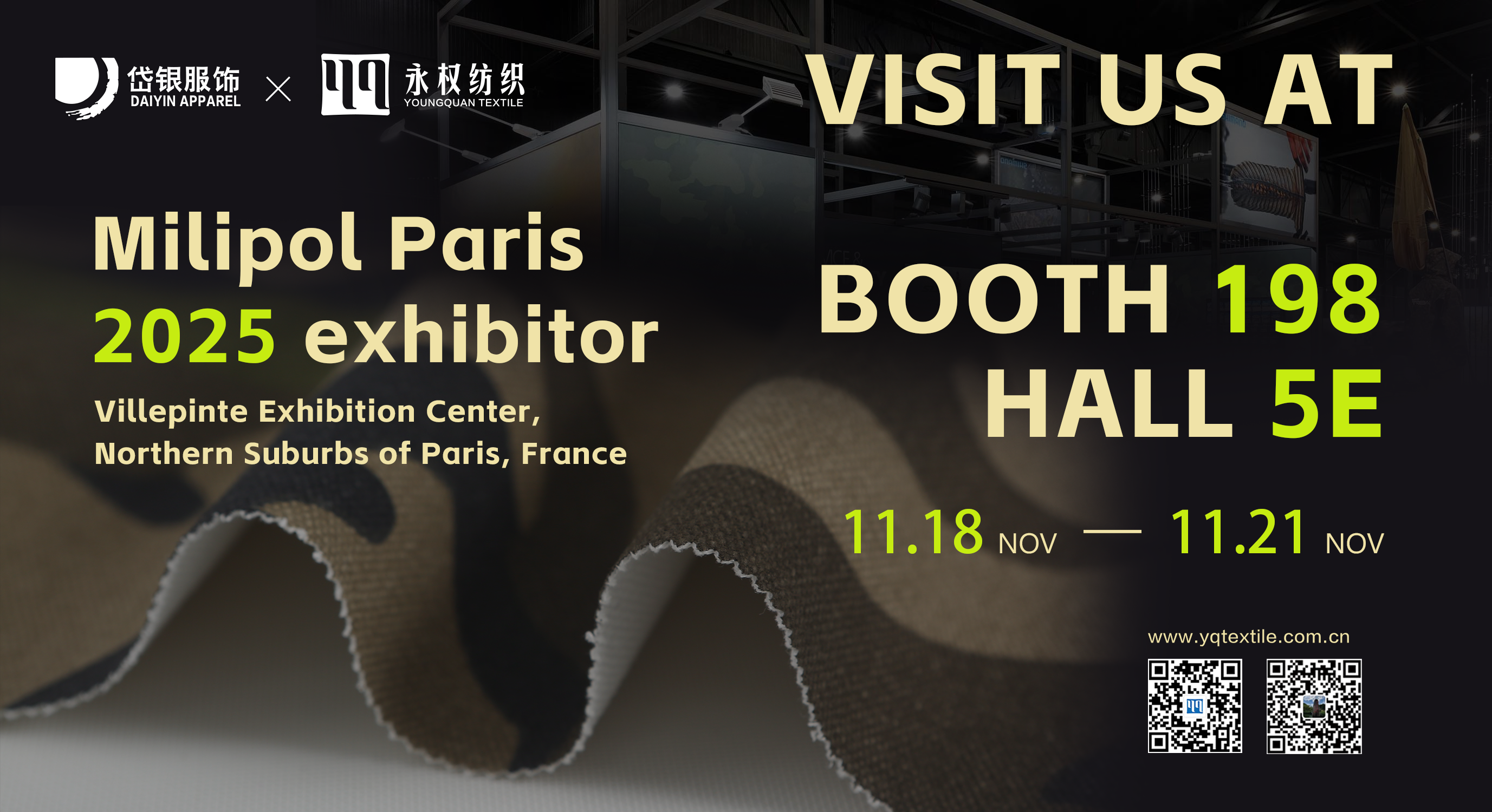 Kunshan Yongquan Textile Co., Ltd. at Milipol Paris 2025. Join Us.