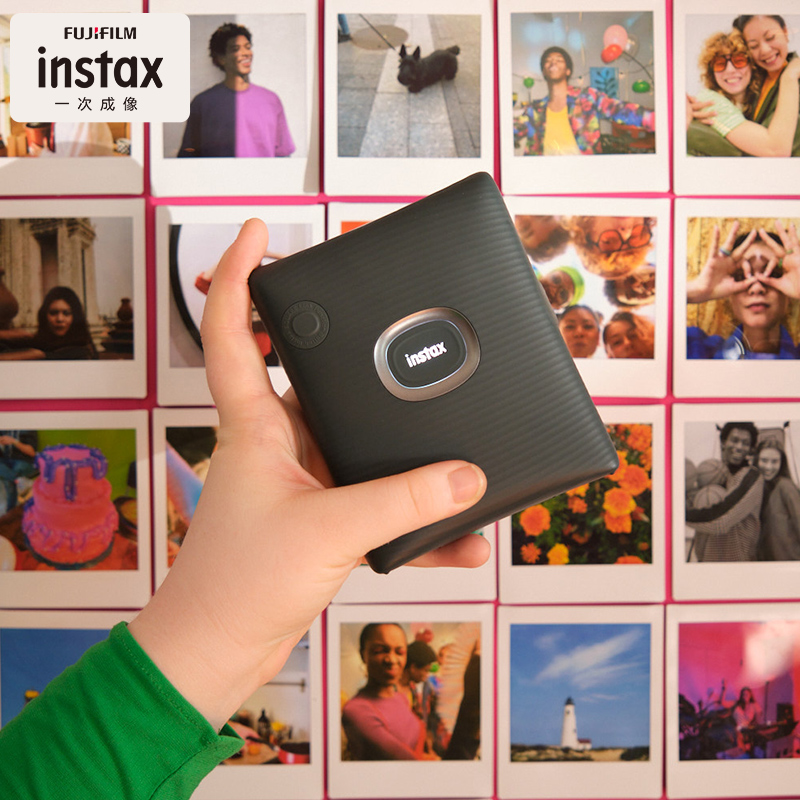 富士instax方形手机照片打印机 SQUARE Link 标配赠20张拍立得相纸