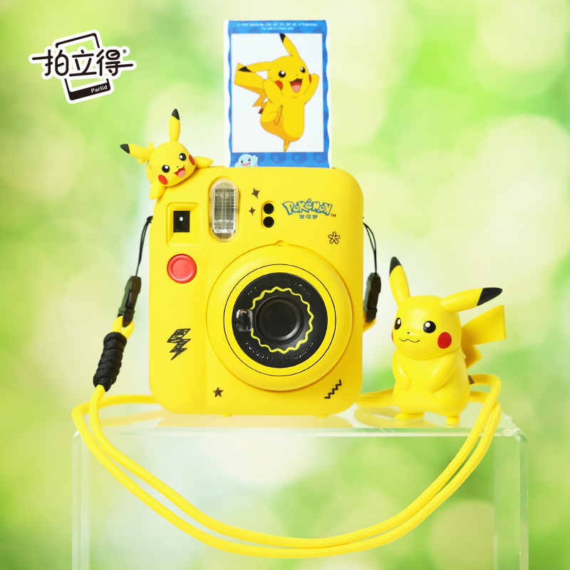 拍立得Parlid宝可梦联名相机皮卡丘硅胶套保护壳可爱迷你mini12相机专用