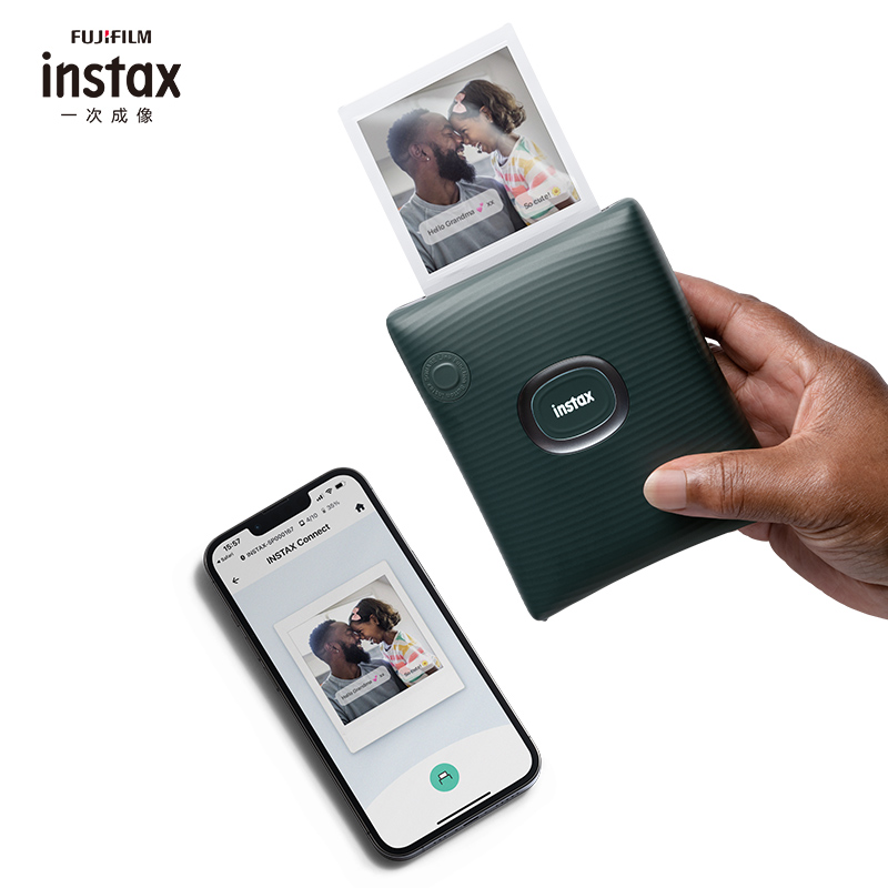 富士instax方形手机照片打印机 SQUARE Link 标配赠20张拍立得相纸