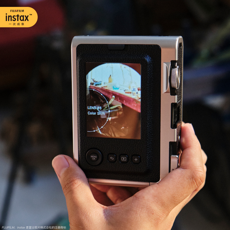 富士instaxmini EVO 造梦时代礼盒黑色经典礼物套装含拍立得相纸