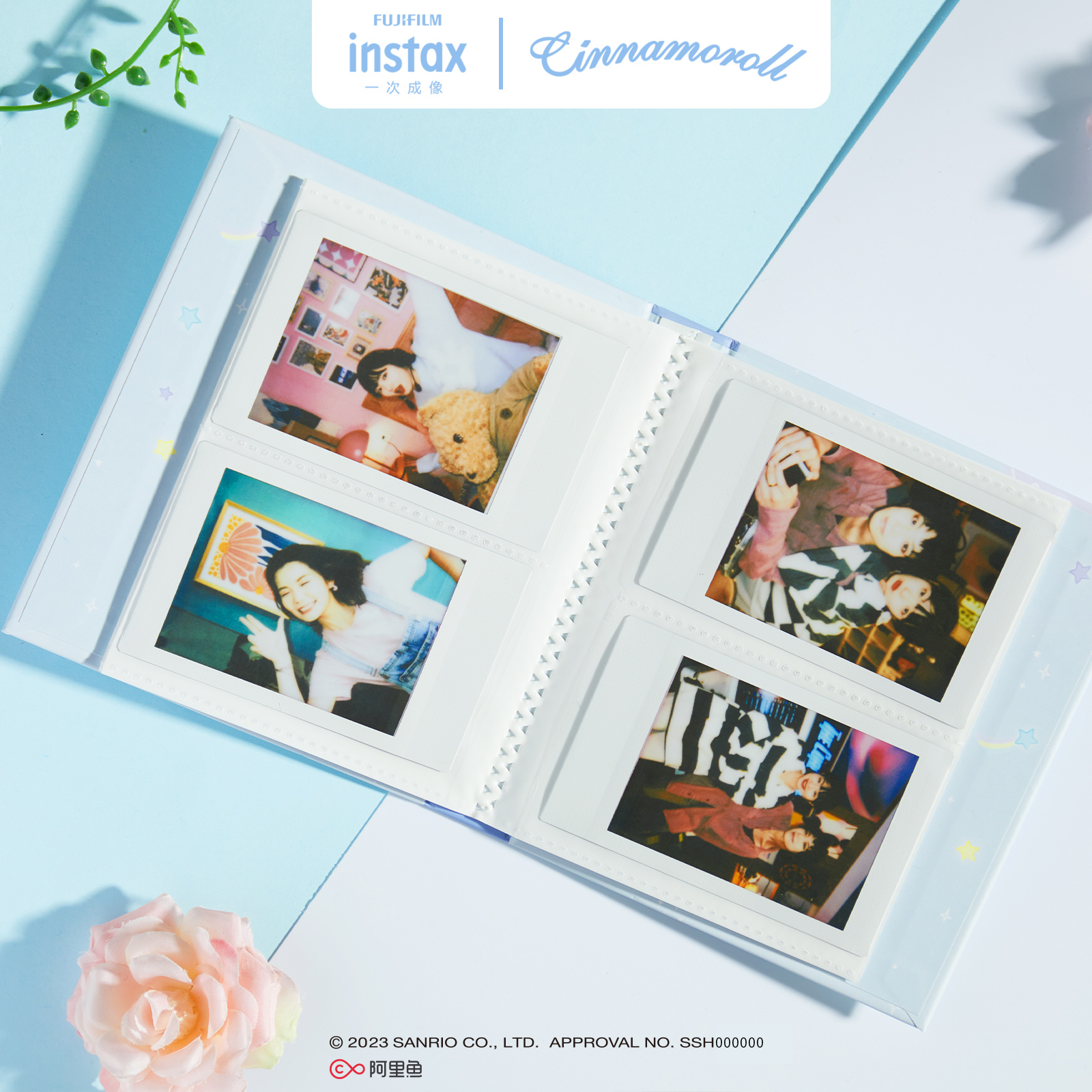 富士instax一次成像mini大耳狗海绵星空相册