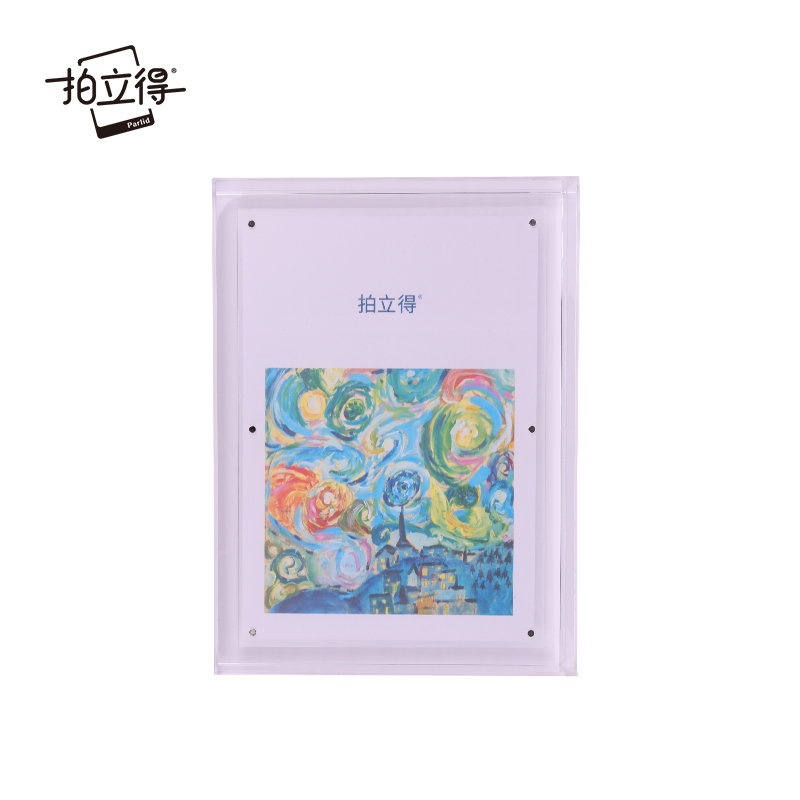拍立得画框透明亚克力拍立得相框桌面摆台可挂墙展示照片