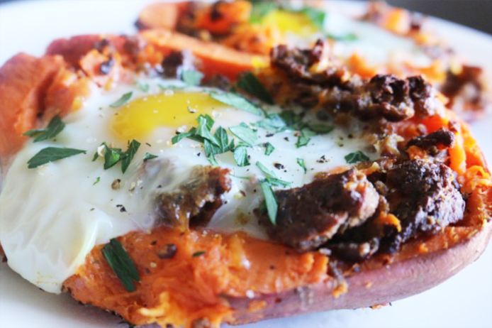 5.香肠，鸡蛋和奶酪红薯