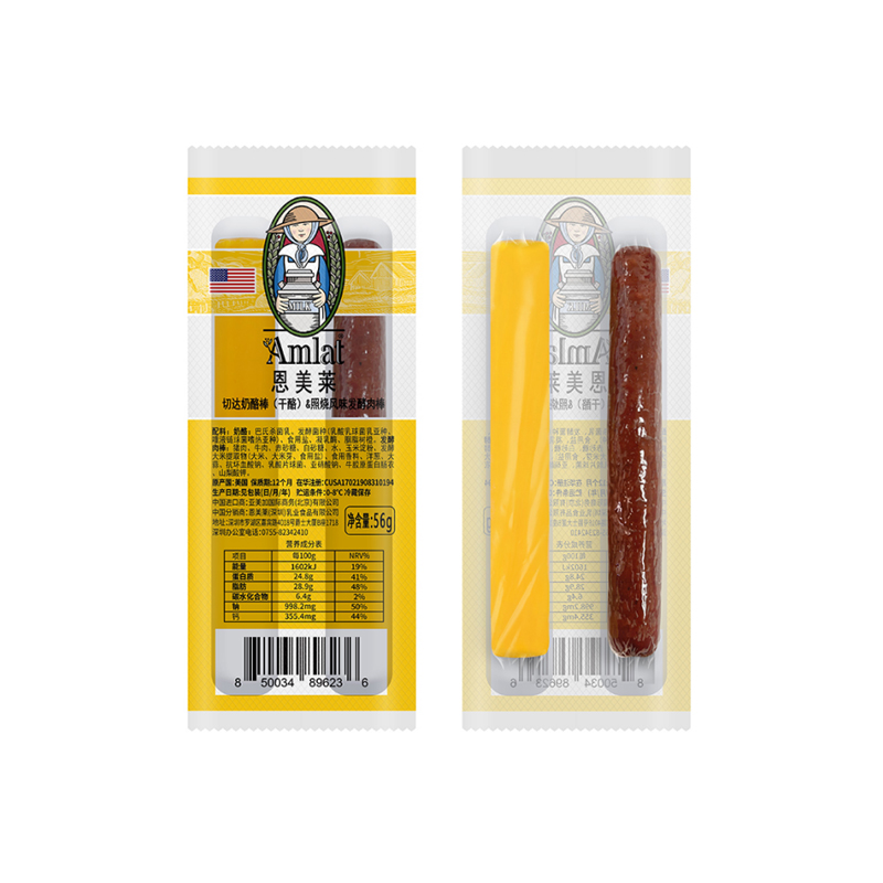 恩美切达奶酪棒&照烧风味发酵肉棒