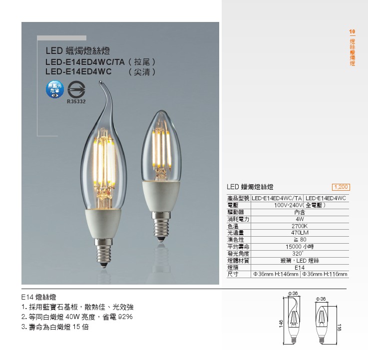 LED燈絲燈