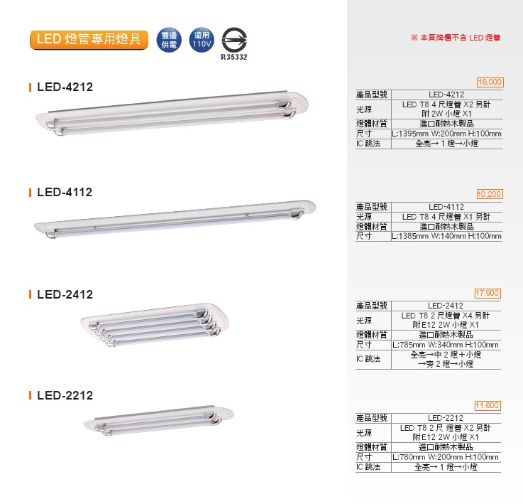 LED T8雙邊供電玻璃燈管