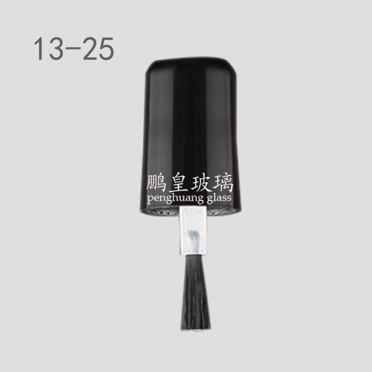 13-25 黑色光面指甲油蓋+毛刷