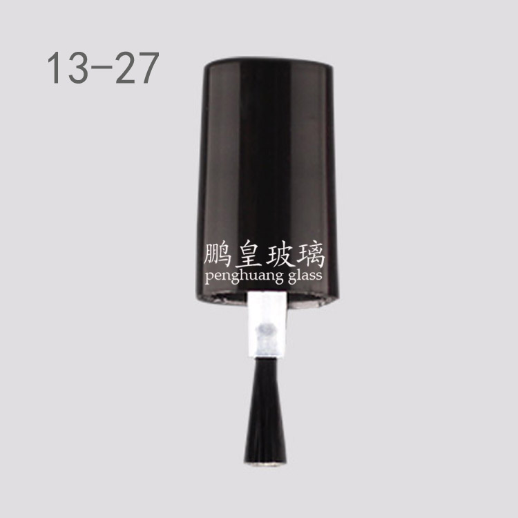 13-27 黑色光面指甲油蓋+毛刷