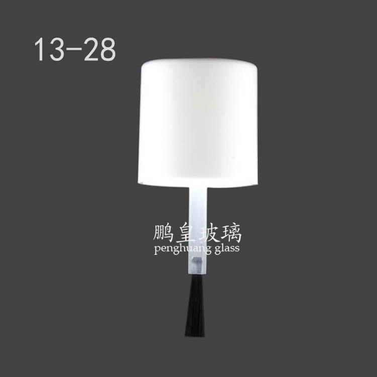 13-28 白色光面雙層甲油蓋+毛刷