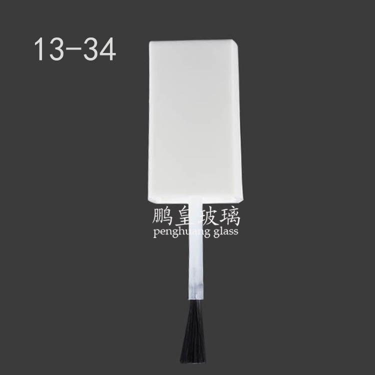 13-34 白色磨砂方形指甲油蓋+毛刷