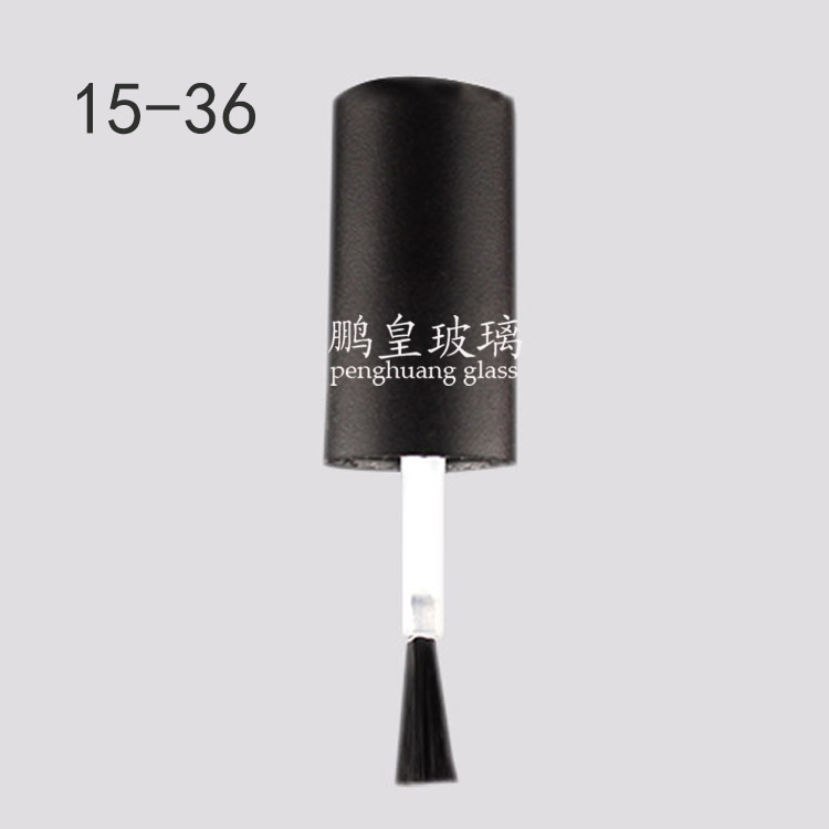 15-36F 黑色磨砂指甲油蓋+毛刷