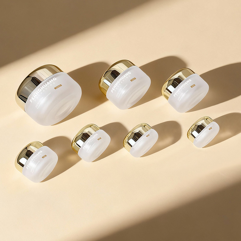 批發5-30g電鍍蓋眼霜面霜瓶50/100g玻璃面霜磨砂膏瓶護膚 品分裝瓶