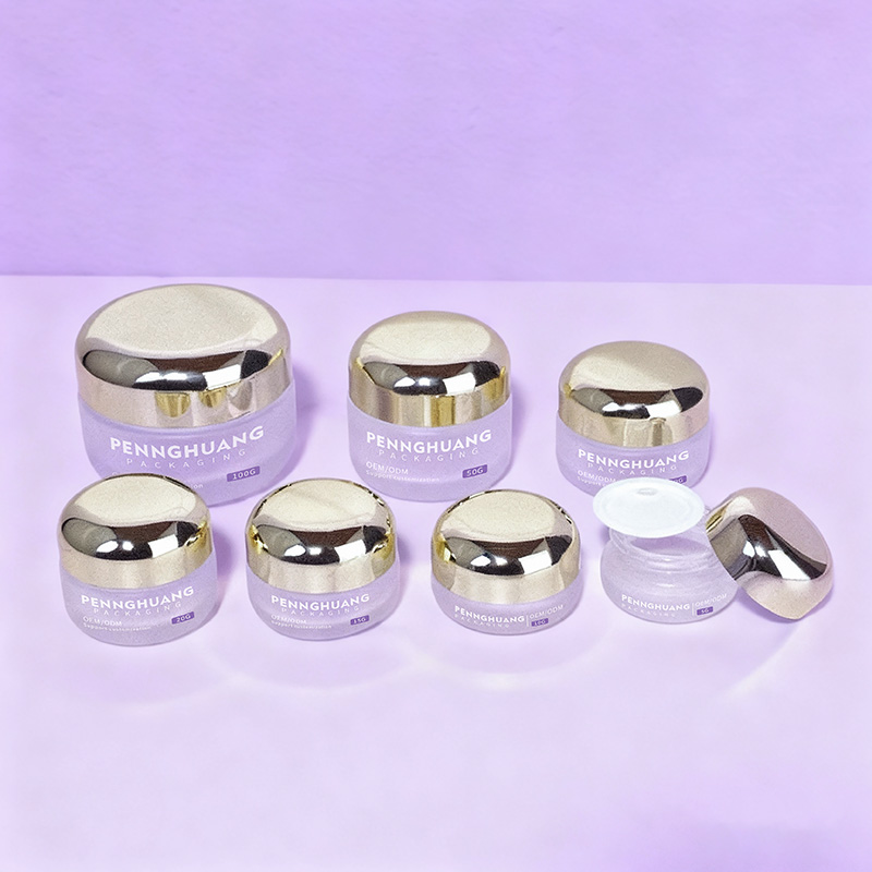 批發5-30g電鍍蓋眼霜面霜瓶50/100g玻璃面霜磨砂膏瓶護膚 品分裝瓶