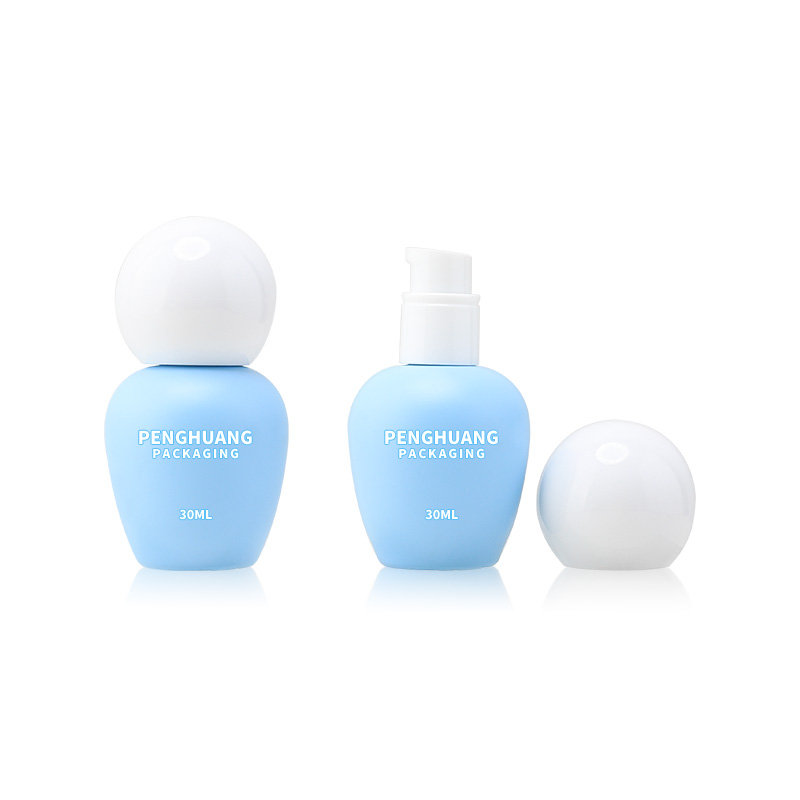 30ml粉底液瓶子彩色噴漆櫻桃瓶乳液按壓泵頭瓶化妝品包材源頭批發(fā)