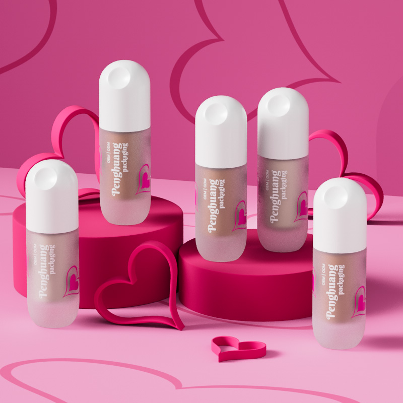 廠家定制30ml膠囊款粉底液瓶 磨砂玻璃按壓乳液瓶 BB霜隔離霜瓶子