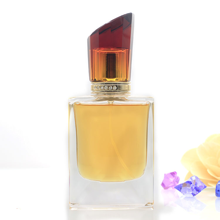 50ml 高檔切面拋光方形香水瓶配任何水晶蓋子沙林蓋子