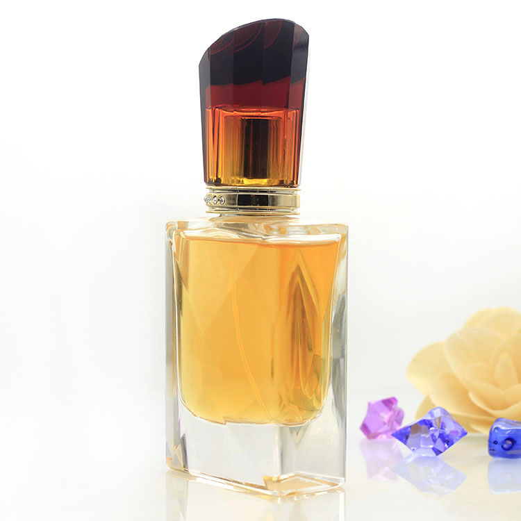 50ml 高檔切面拋光方形香水瓶配任何水晶蓋子沙林蓋子