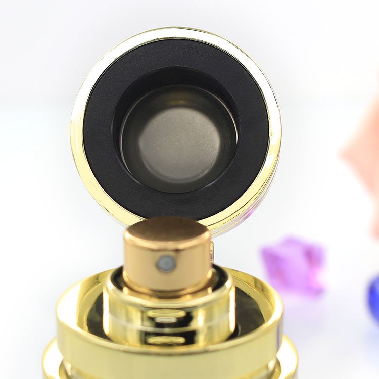 30ml 新款設計配套香水瓶 瓶身扁圓形香水瓶配連體翻蓋