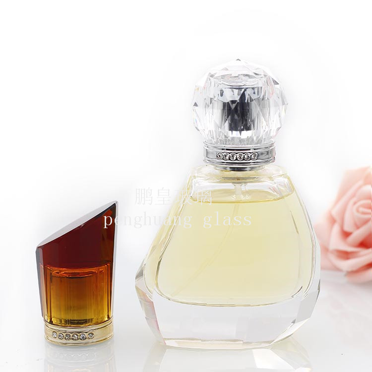 50ml 晶質料拋光高檔香水瓶 多切面 配亞克力蓋子水晶蓋子