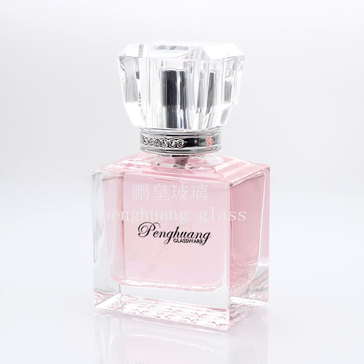 30ml方形新款女士香水瓶配蝴蝶結(jié)亞克力蓋子