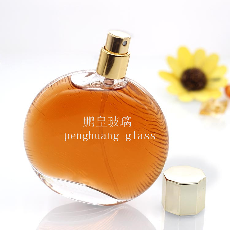 10ml 30ml 50ml新款系列 圓扁型香水瓶配套電鍍蓋子